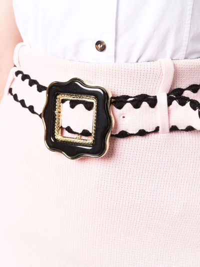 Cormio Helga Belted Knit Mini Skirt In Rosa