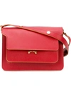 Marni Trunk Medium Red Leather Shoulder Bag