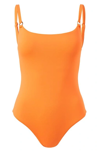 Shop Melissa Odabash Tosca One-piece Swimsuit In Orange