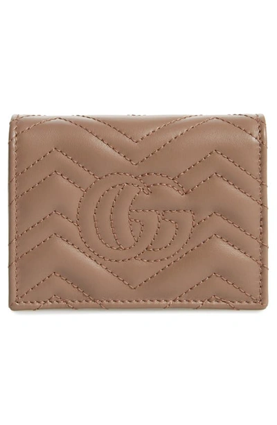 Shop Gucci Gg 2.0 Matelassé Leather Card Case In Porcelain Rose