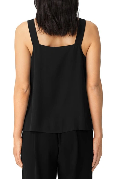Eileen Fisher Women's Silk Square-neck Cami Top In Black