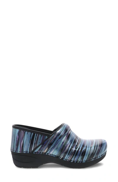 Dansko Pro Xp 2.0 Clog In Teal Striped Patent