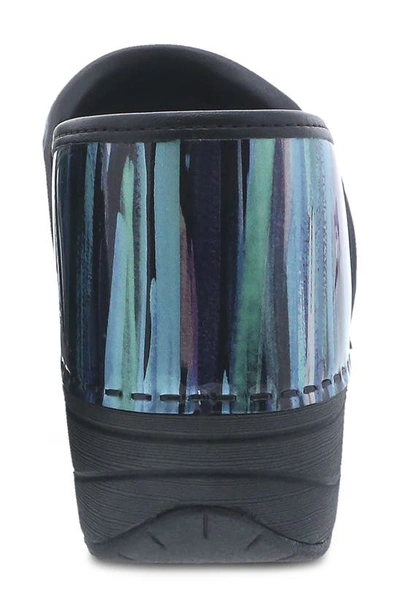 Dansko Pro Xp 2.0 Clog In Teal Striped Patent
