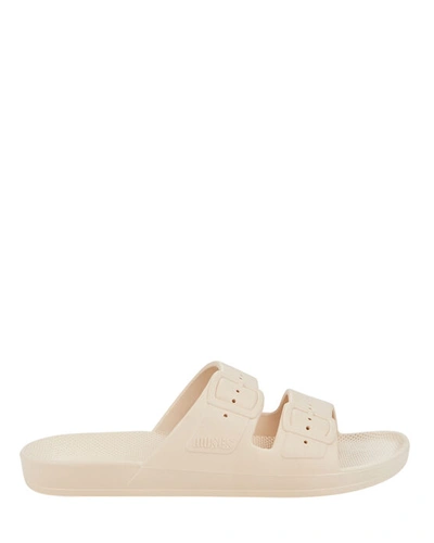 Shop Freedom Moses Moses Two Band Slide In Beige