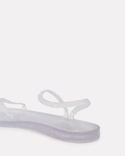 Shop Ancient Greek Sandals Eleftheria Glitter Sandals In Clear