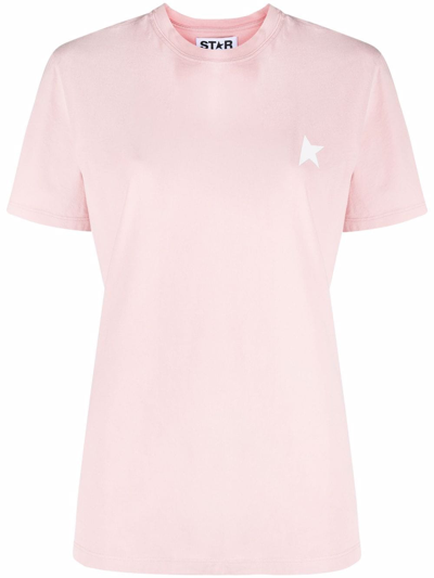 Shop Golden Goose Star Collection Cotton T-shirt In Pink