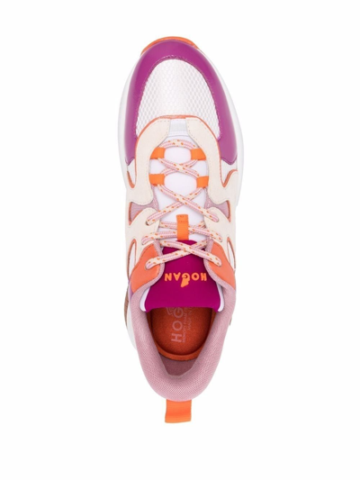 Shop Hogan H597leather Sneakers In Multicolor