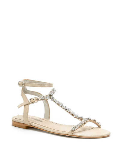 Sarah Chofakian Lumière Flat Sandals In Gold