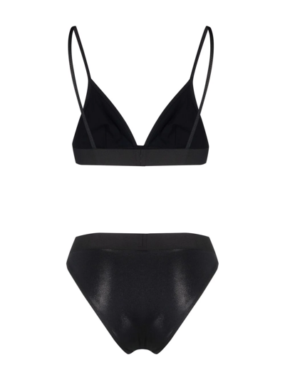 Balmain Two-piece Bikini Set In Black