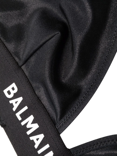 Balmain Two-piece Bikini Set In Black