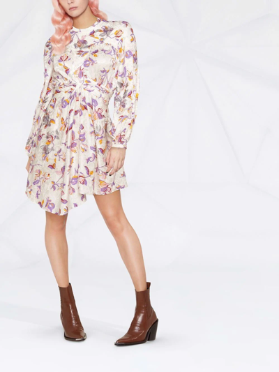 Shop Zadig & Voltaire Rivage Floral-print Dress In Nude