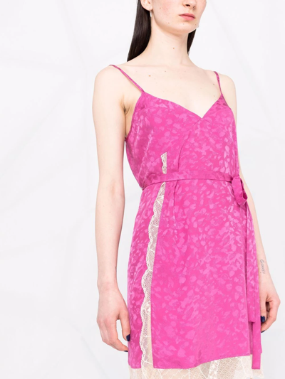 Zadig & Voltaire Reglisse Floral Silk Slipdress In Rosa