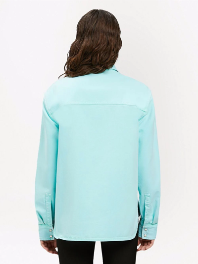 Palm Angels Button-front Shirt Jacket In Green