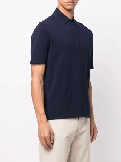Shop Malo Cotton Polo Shirt In Blau