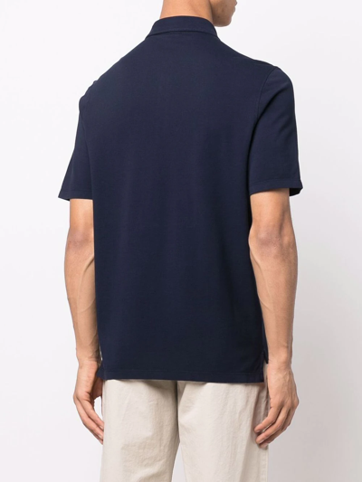 Shop Malo Cotton Polo Shirt In Blau