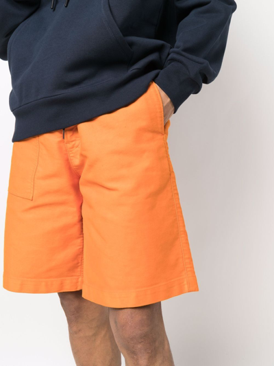 Shop Marni Knee-length Cotton Shorts In Orange