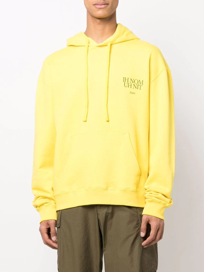 Ih Nom Uh Nit Logo-print Cotton Hoodie In Gelb