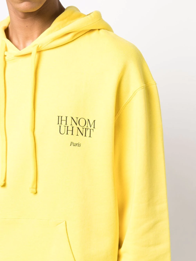 Ih Nom Uh Nit Logo-print Cotton Hoodie In Gelb