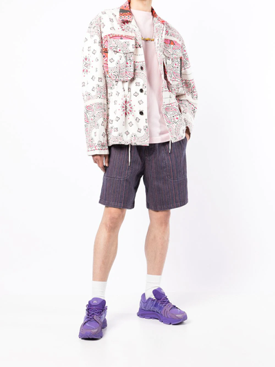 Sacai Paisley-print Shirt Jacket In White