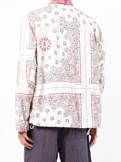 Sacai Paisley-print Shirt Jacket In White