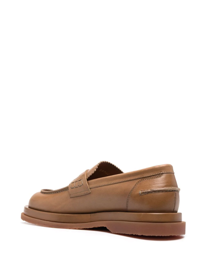 Shop Buttero Chunky-sole Loafers In Brown