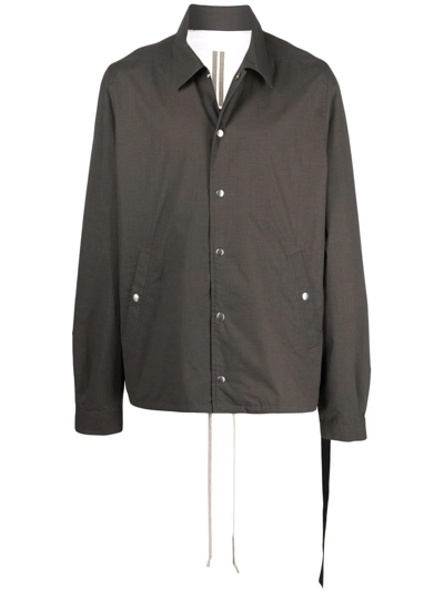 Shop Rick Owens Drkshdw Organic Cotton Shirt Jacket In Grau