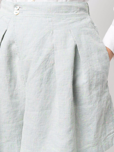 Forte Forte Tweed High-waisted Shorts In Blau