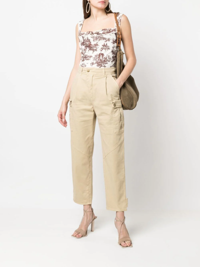 Etro High-waist Cargo Trousers In Nude