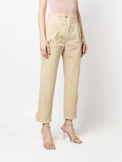 Etro High-waist Cargo Trousers In Nude