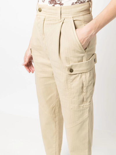 Etro High-waist Cargo Trousers In Nude