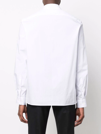 Shop Neil Barrett Thunderbolt-print Cotton Shirt In Weiss