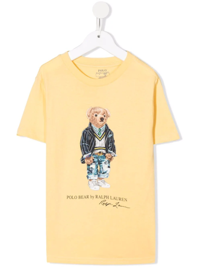 Shop Ralph Lauren Knit Shirts T-shirt In Yellow