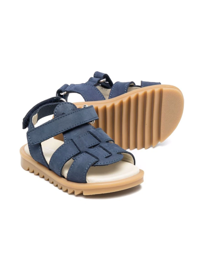 Shop Montelpare Tradition Open-toe Suede Sandals In Blue