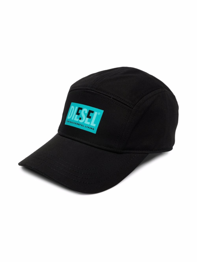 Shop Diesel Fsl Logo-patch Cap In Black
