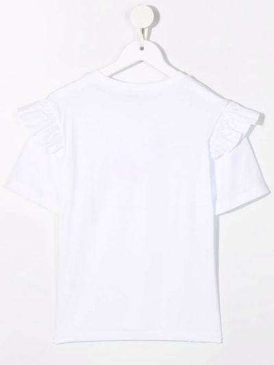 Shop Pinko Logo-print Short-sleeved T-shirt In White