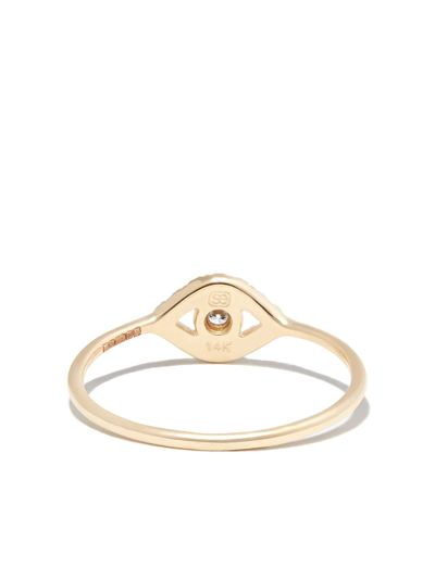 Sydney Evan 14k Yellow Gold Large Evil Eye Diamond Ring In Gold