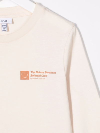 Shop Knot Graphic-print Organic-cotton Sweatshirt In Neutrals