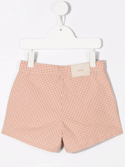 Shop Knot Orchid Cotton Shorts In Brown