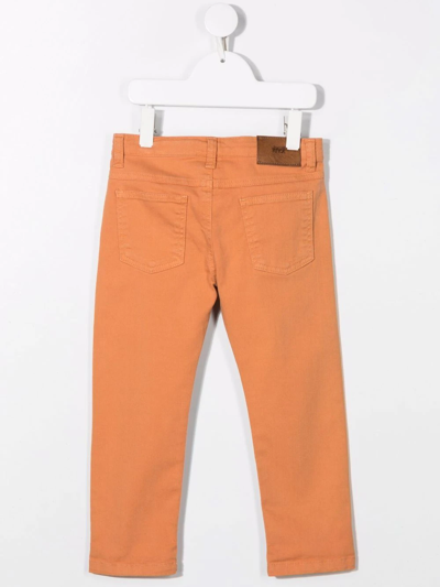 Knot Jake Twill Slim-fit Jeans In Orange