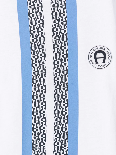 Shop Aigner Logo-print Short-sleeve T-shirt In White
