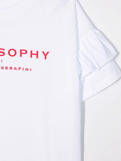 Shop Philosophy Di Lorenzo Serafini Teen Logo-print Short-sleeved T-shirt In White