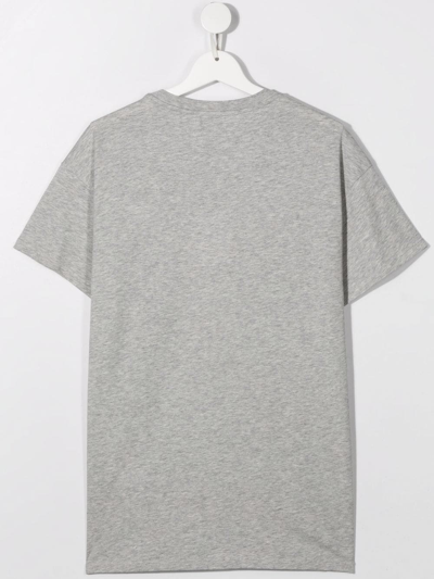 Shop Kenzo Teen Tiger-print T-shirt In Grey