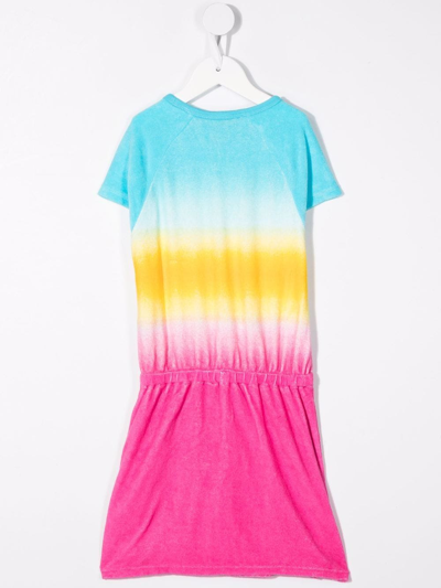 Shop Ralph Lauren Tie Dye-print T-shirt Dress In Blue