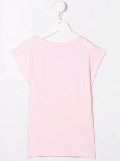 Shop Monnalisa Cartoon-print Cotton T-shirt In Pink