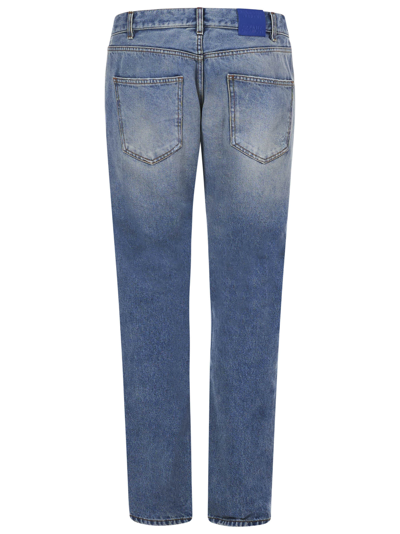 Shop Marcelo Burlon County Of Milan Marcelo Burlon Feathers Jeans In Blue
