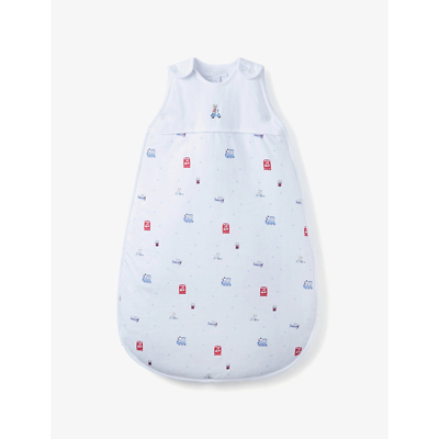 The Little White Company Babies' White London-print 2.5-tog Organic-cotton Sleeping  Bag 6-12 Months | ModeSens