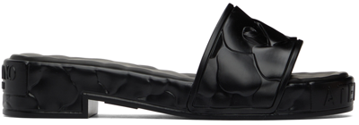Shop Valentino Black 03 Rose Edition Atelier Heeled Sandals In 0no Nero