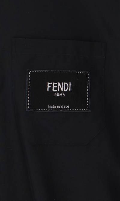 Fendi Logo-patch Button-up Shirt
