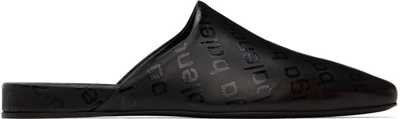Shop Balenciaga Black Monogram Cosy Mules In 1010 Black/black Lux