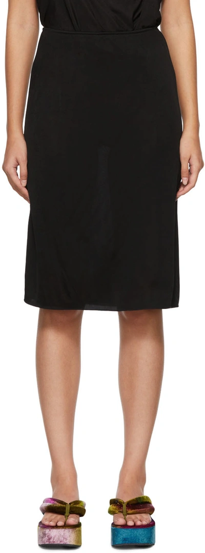 Shop Dries Van Noten Black Viscose Midi Skirt In 900 Black
